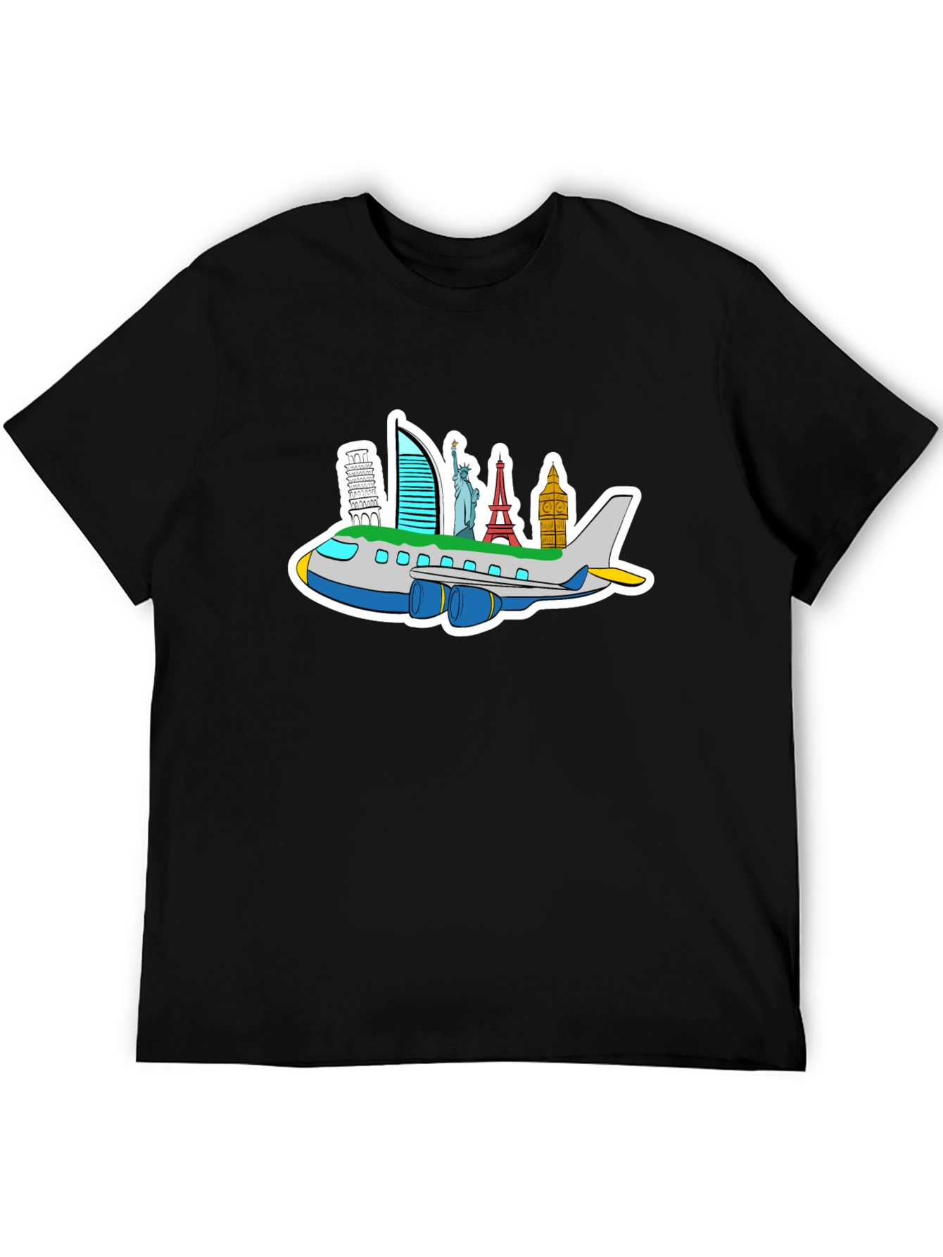 World Traveler Tee: Landmark Airplane