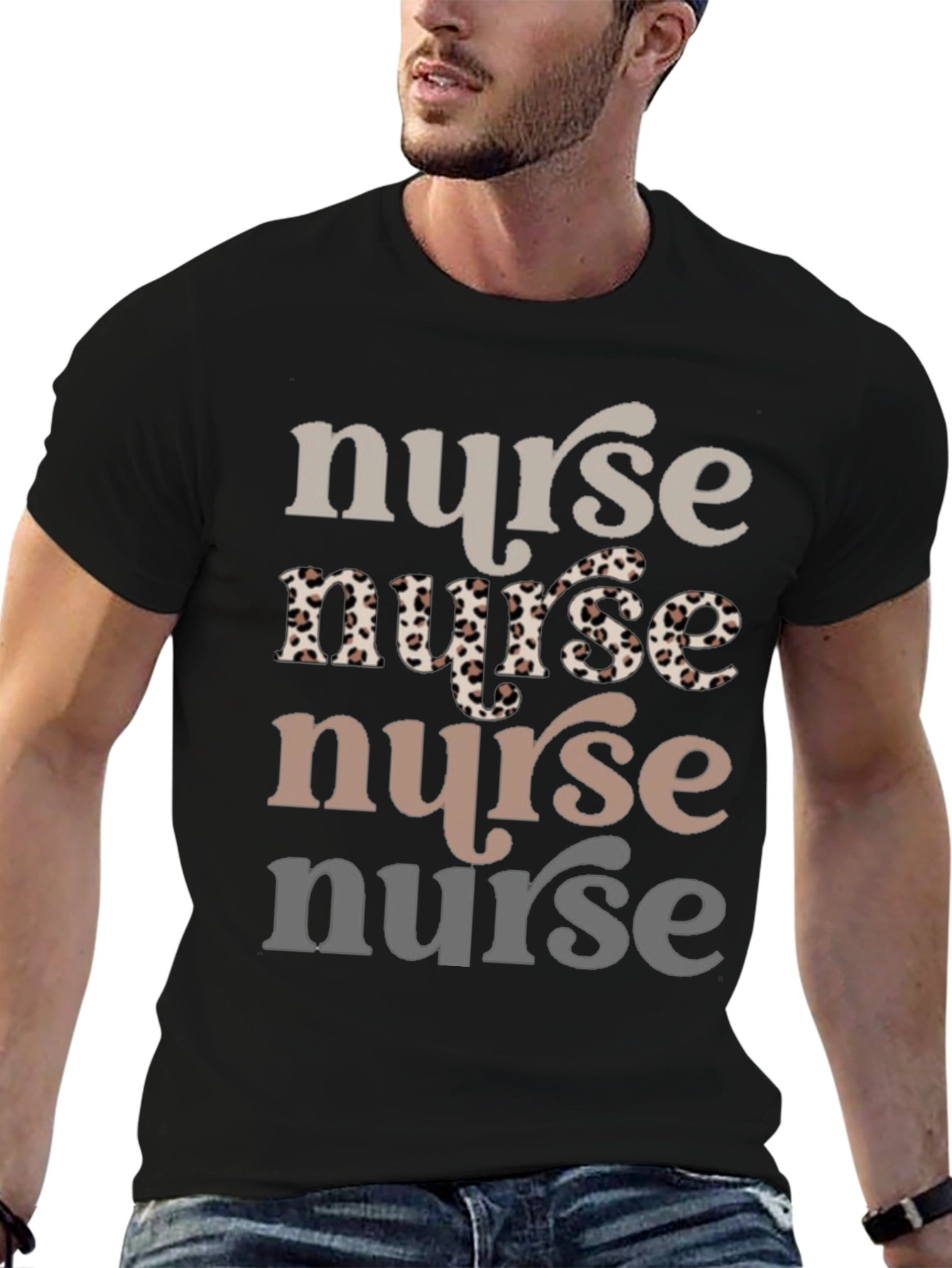 Nurse T-Shirt Leopard Print Tee