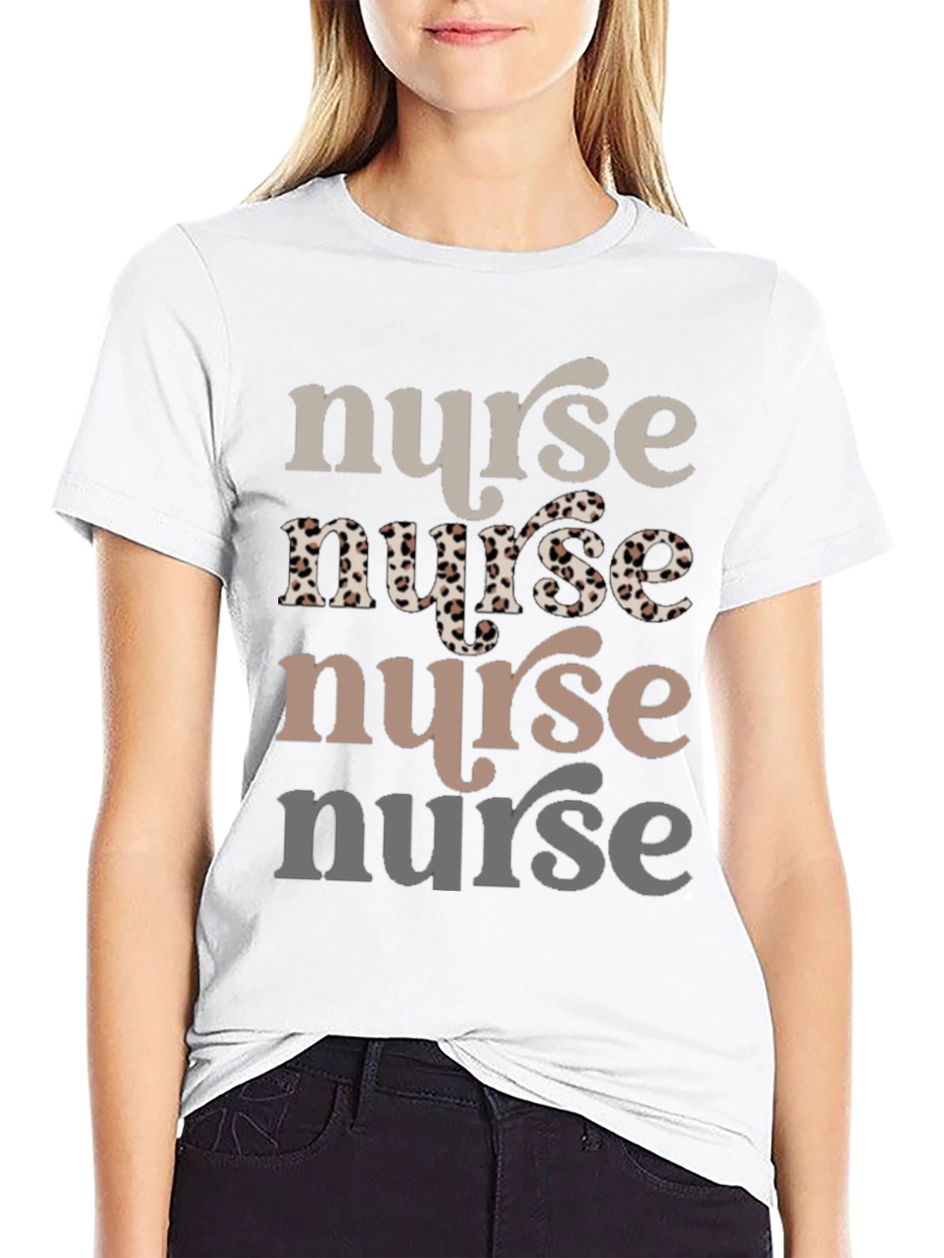 Nurse T-Shirt Leopard Print Tee