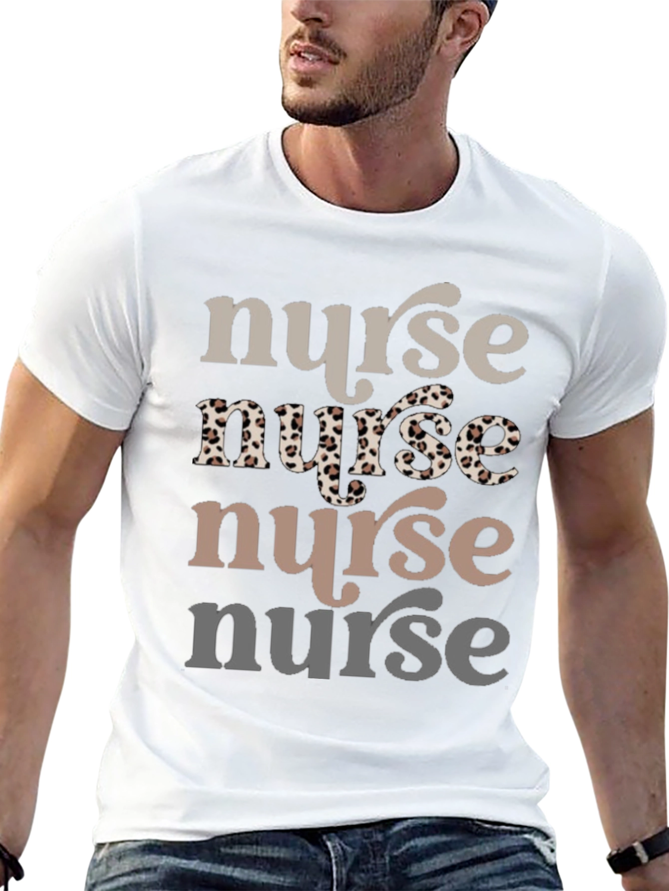 Nurse T-Shirt Leopard Print Tee