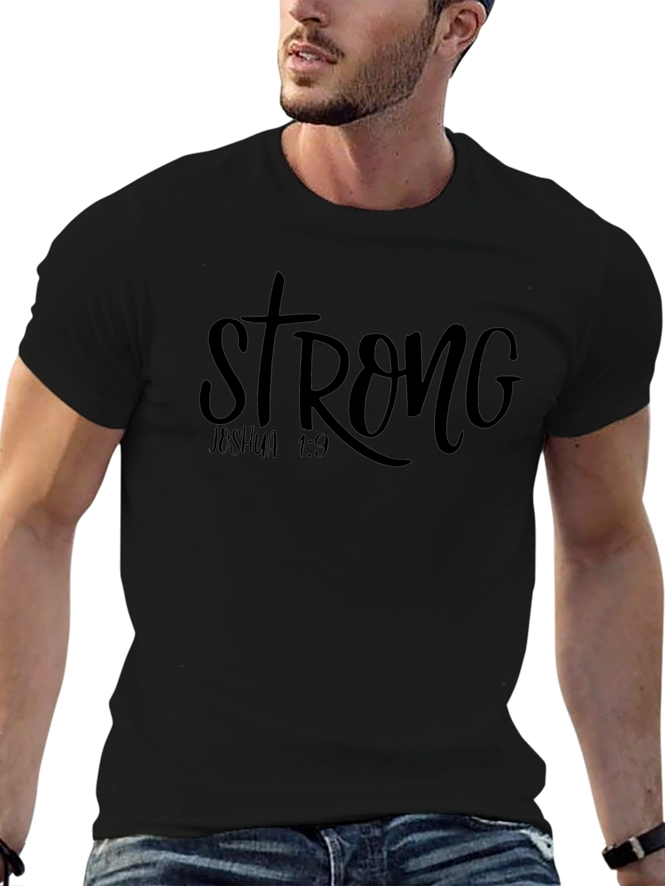 Strong Joshua 1:9 T-Shirt - Faith Inspired Tee