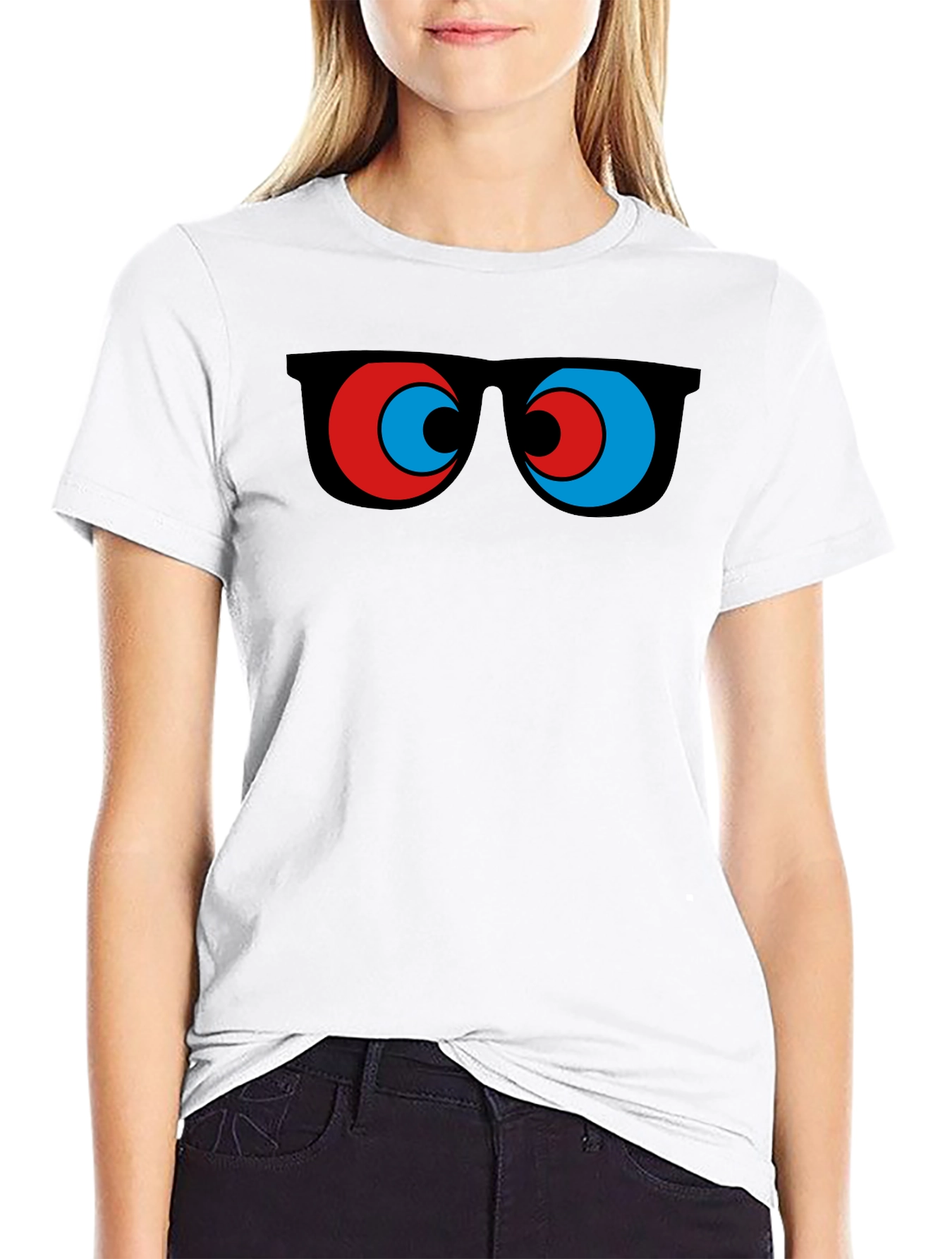 Funny Sunglasses Graphic Tee - Quirky Mens Black T-Shirt
