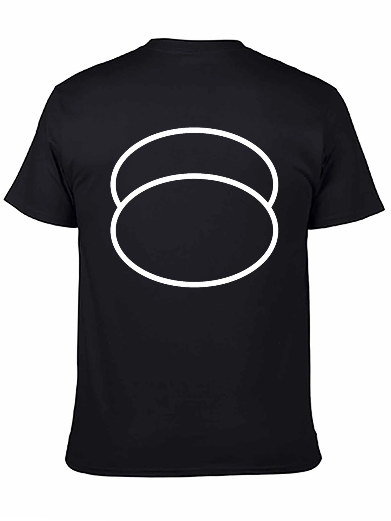 Black T-Shirt with Interlocking Circle Graphic