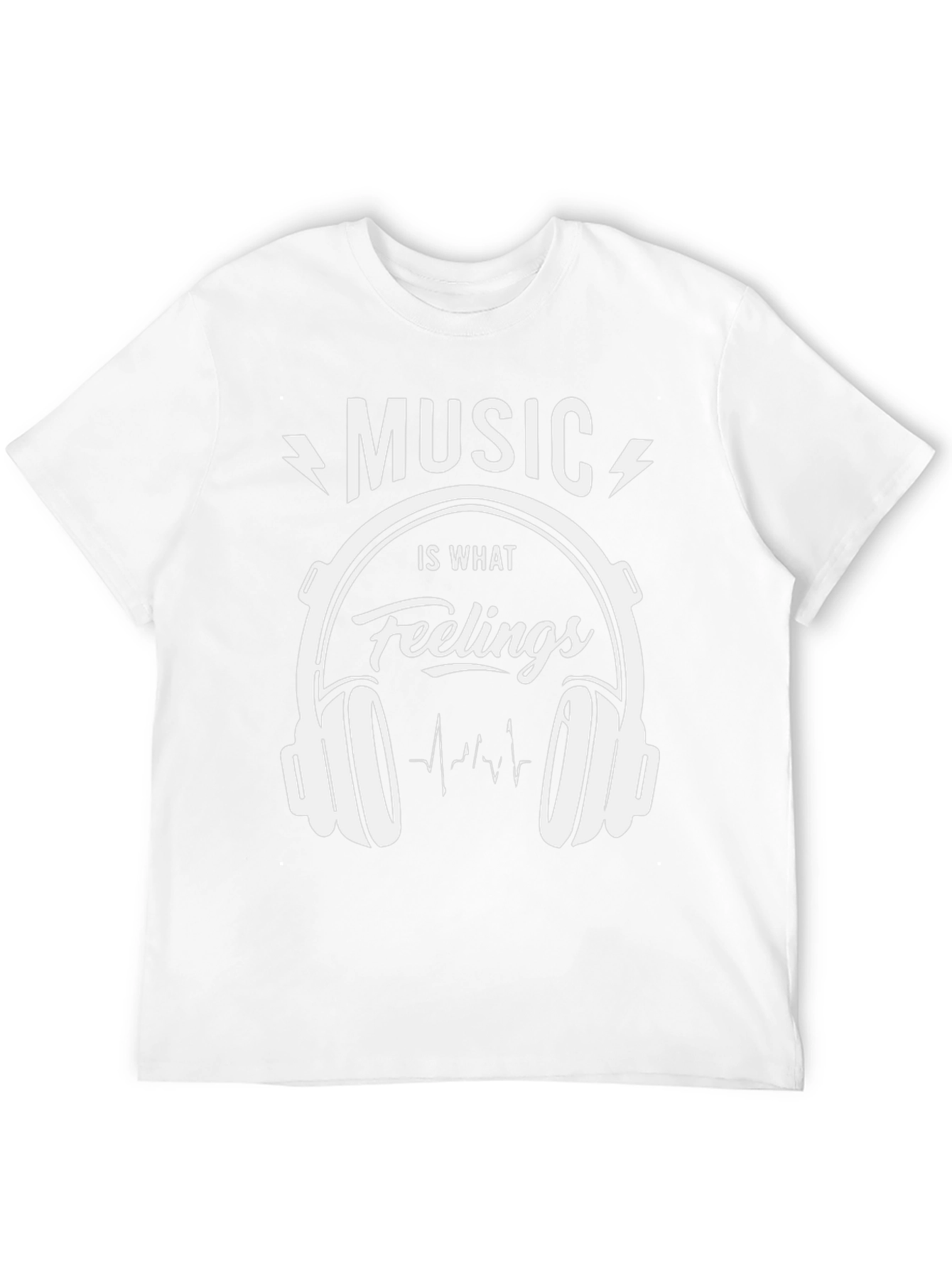 Music is What Feelings Sound Like Black T-Shirt