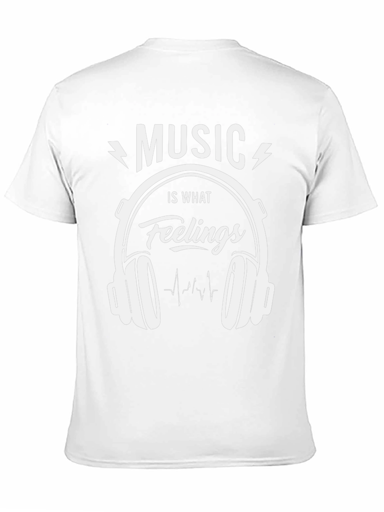 Music is What Feelings Sound Like Black T-Shirt