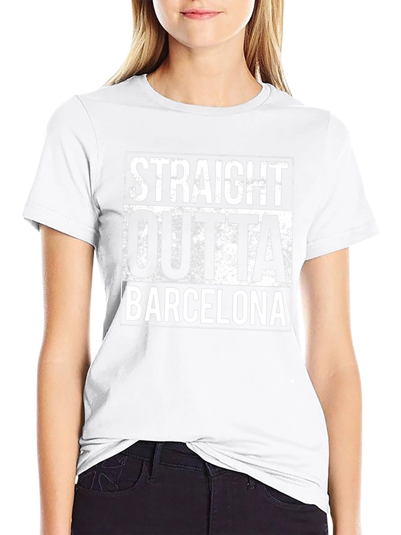 Straight Outta Barcelona Black T-Shirt