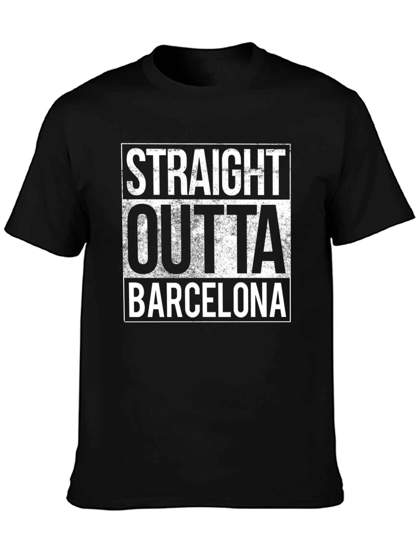 Straight Outta Barcelona Black T-Shirt