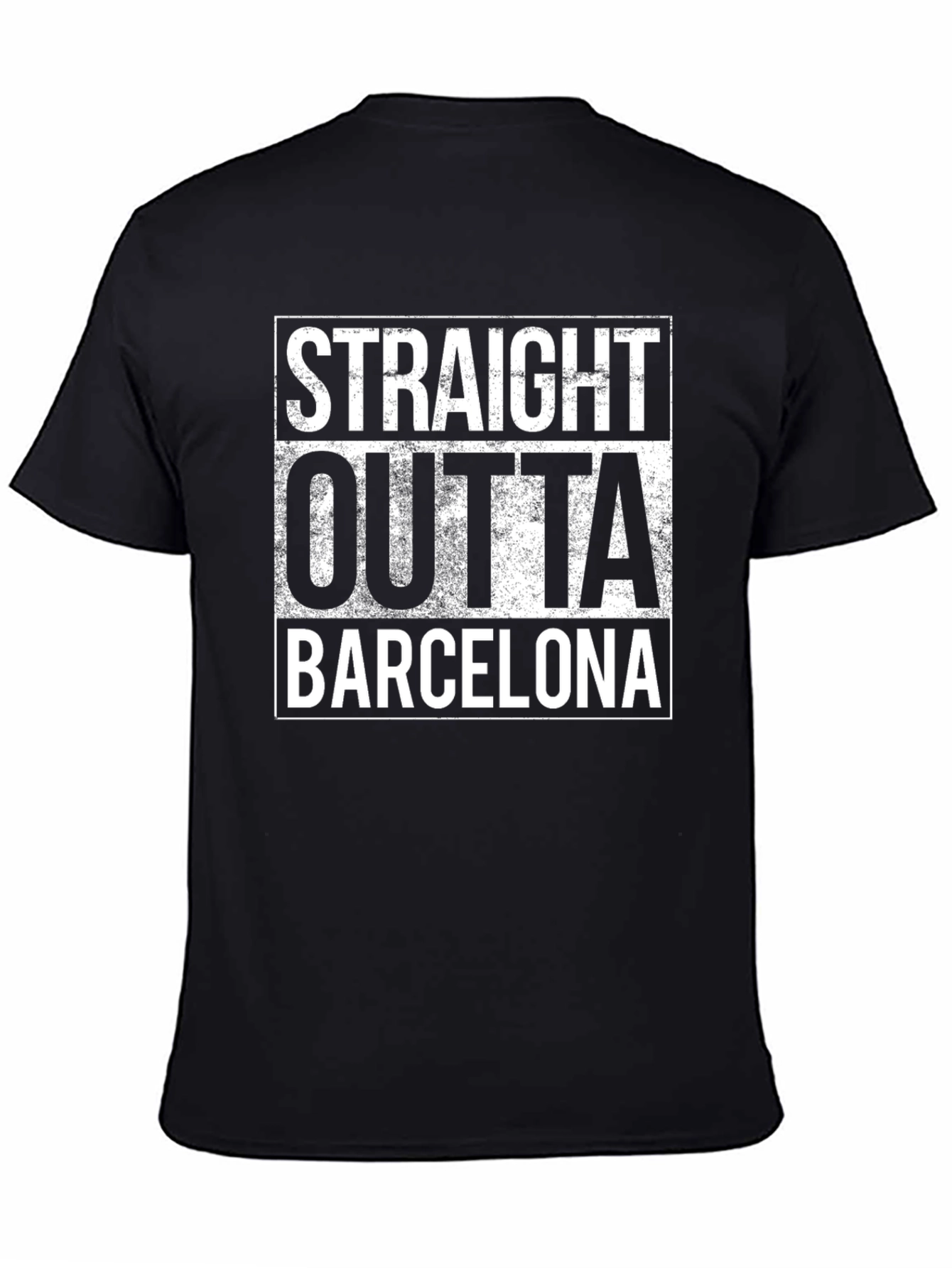 Straight Outta Barcelona Black T-Shirt