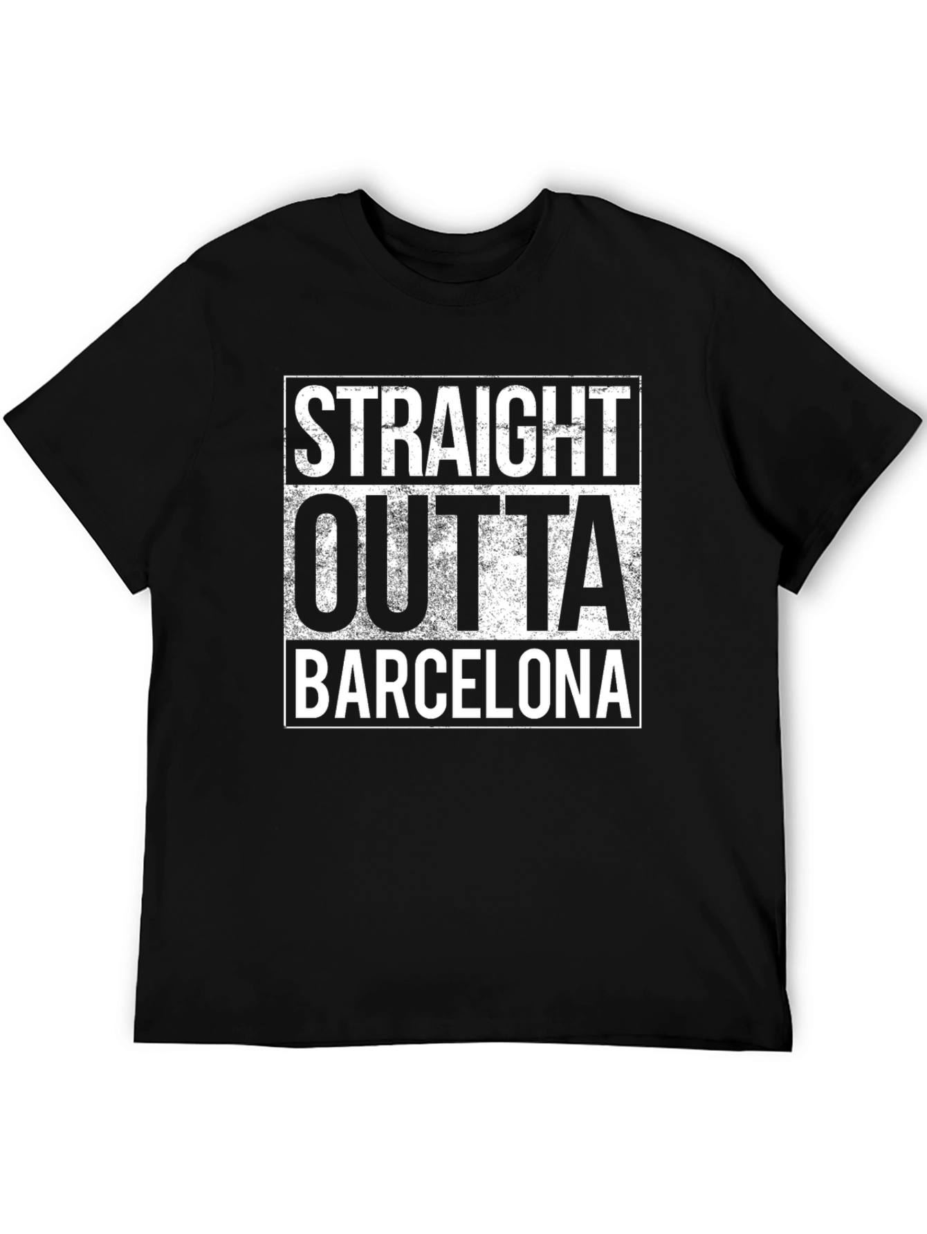 Straight Outta Barcelona Black T-Shirt
