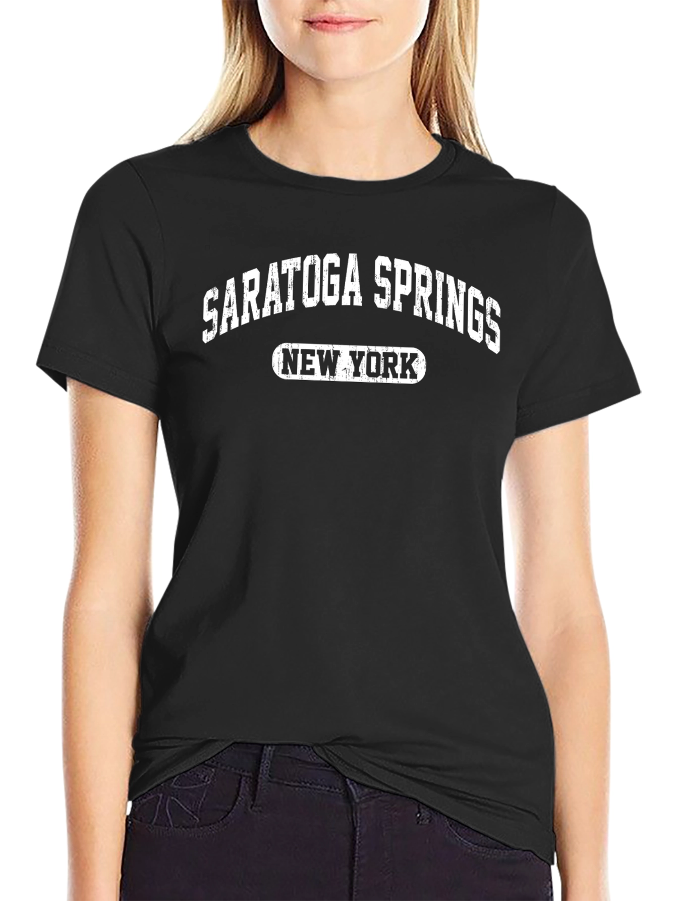 Saratoga Springs New York T-Shirt Black