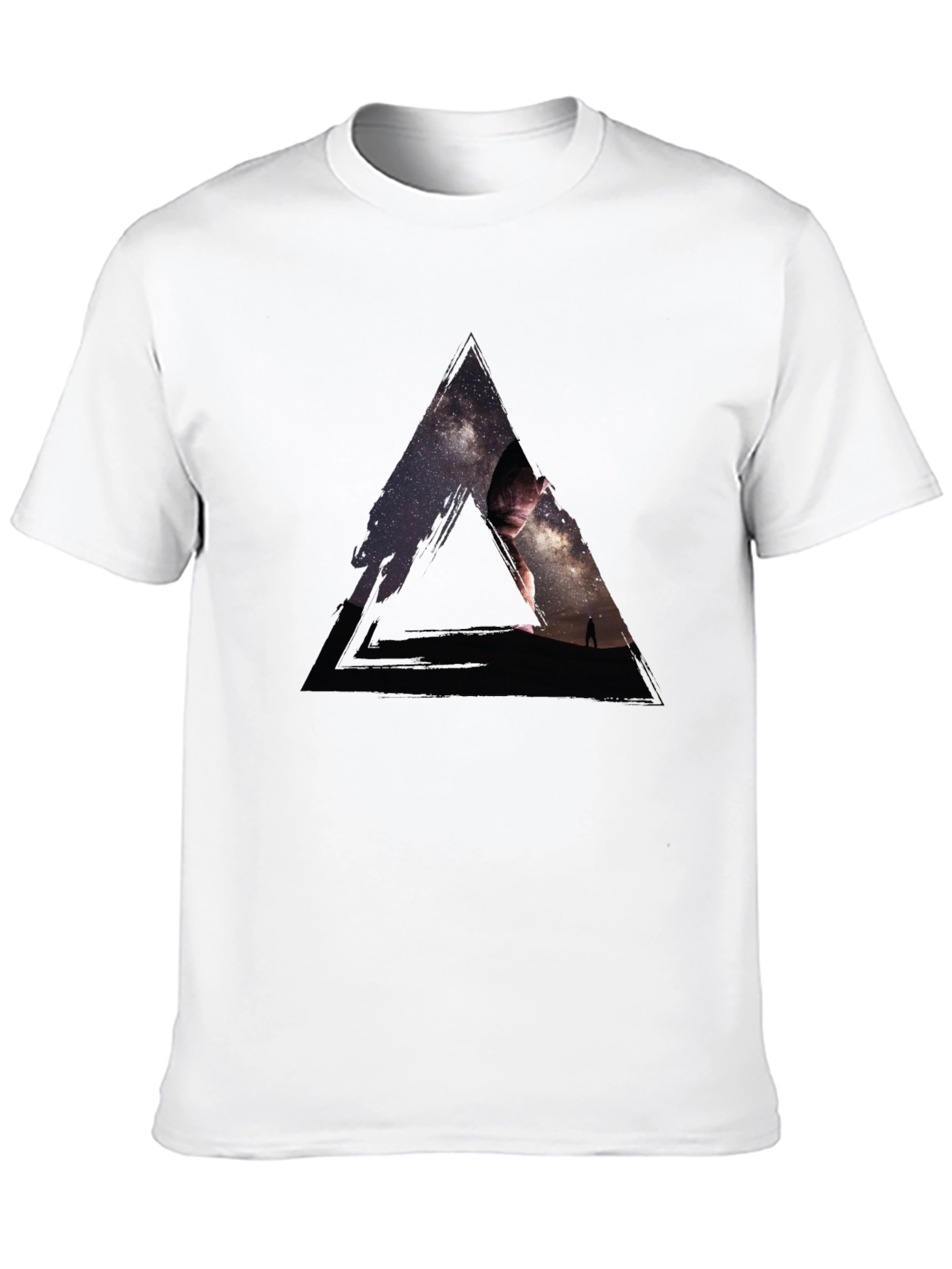 Cosmic Triangle Graphic T-Shirt - Mens Black Tee