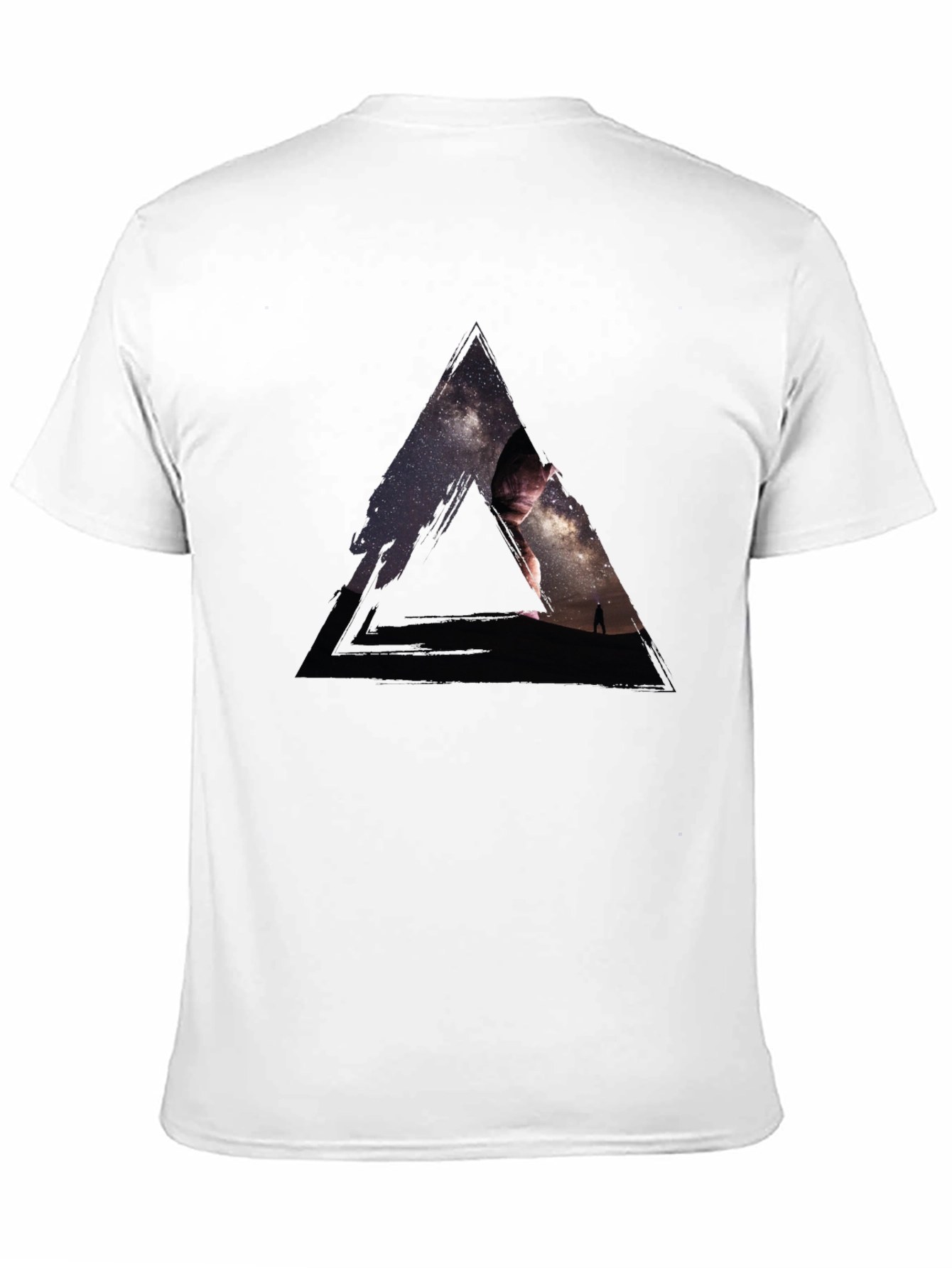 Cosmic Triangle Graphic T-Shirt - Mens Black Tee