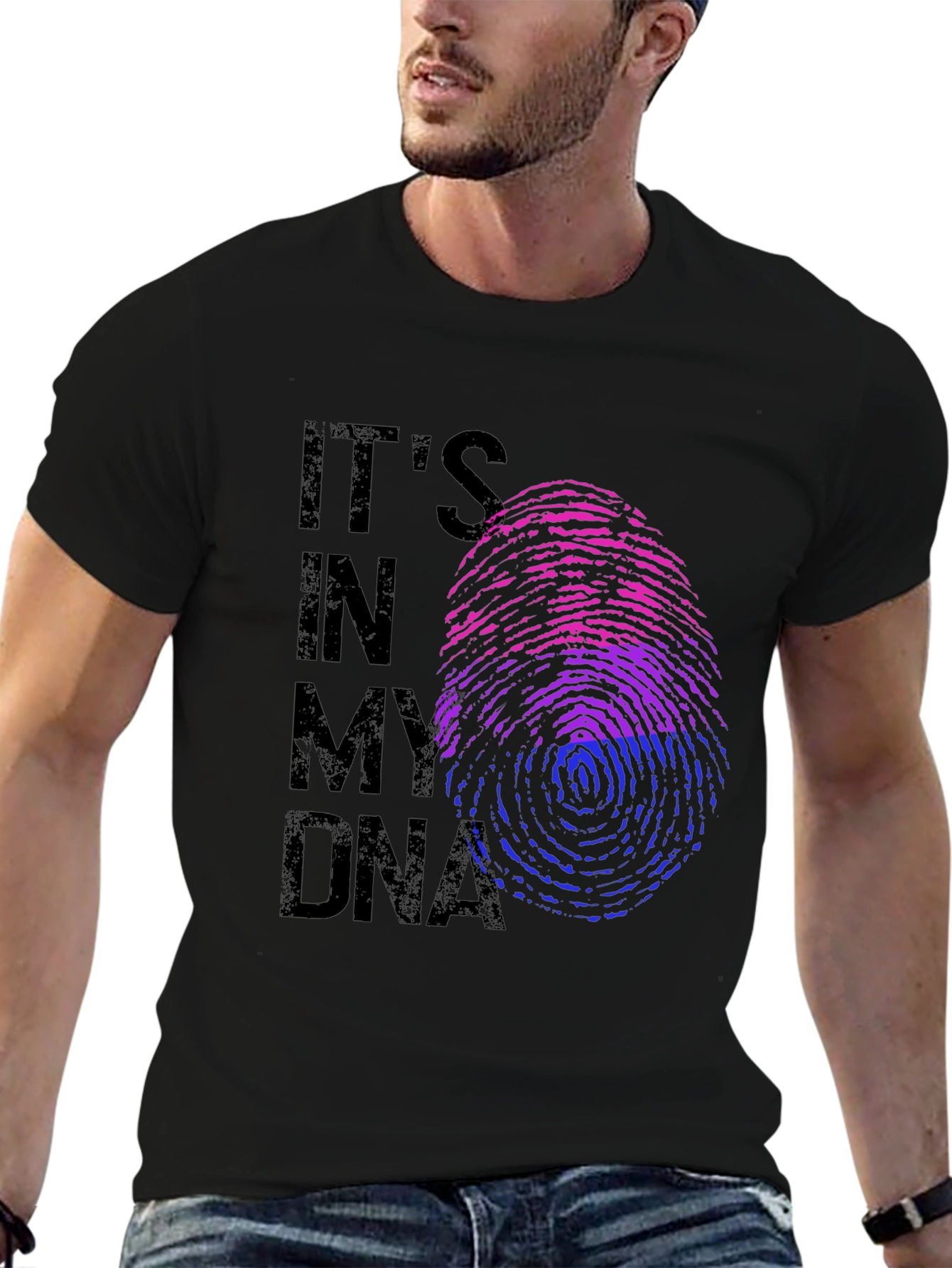Bisexual Pride DNA T-Shirt - Black