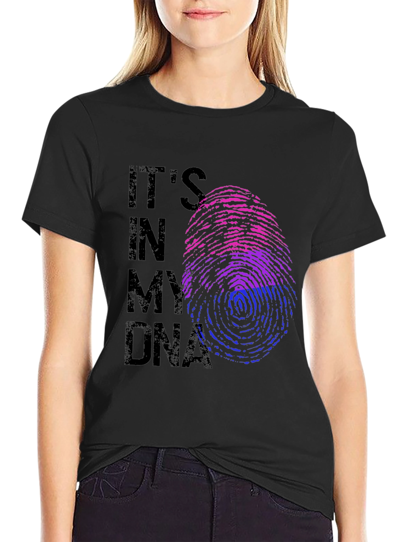Bisexual Pride DNA T-Shirt - Black