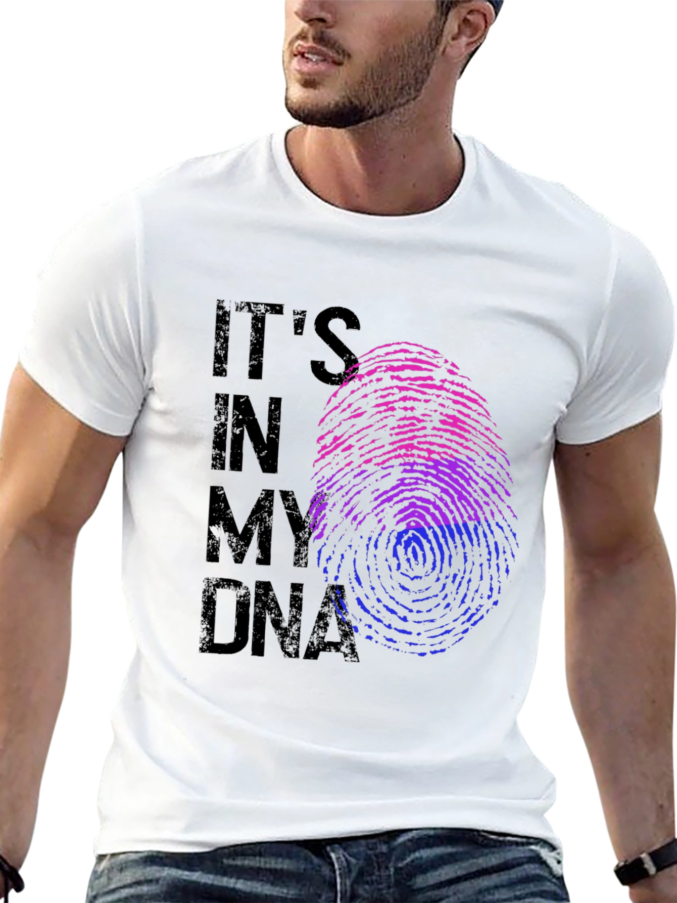 Bisexual Pride DNA T-Shirt - Black
