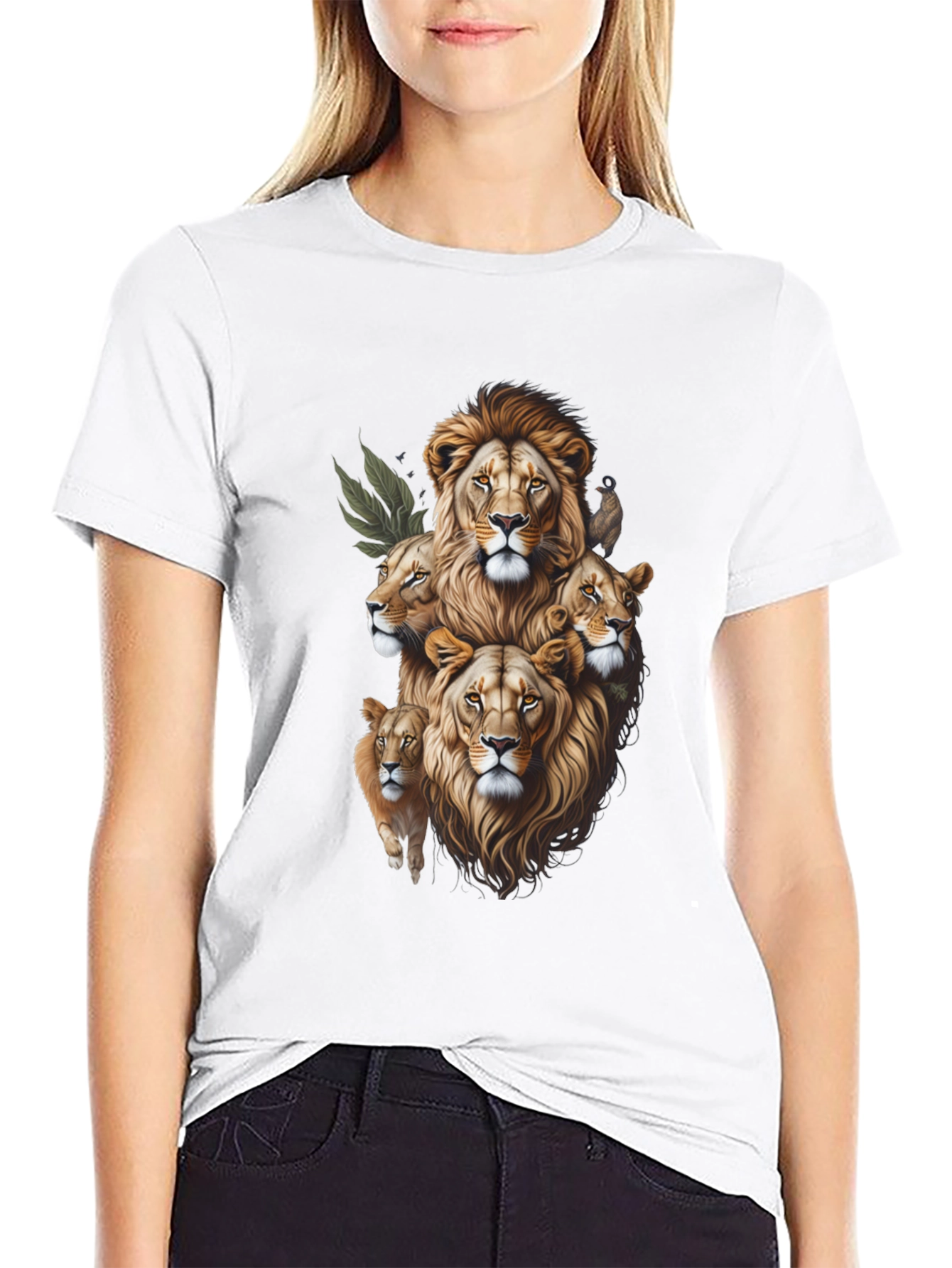 Lion Pride Graphic Tee - Stylish Animal Print Shirt