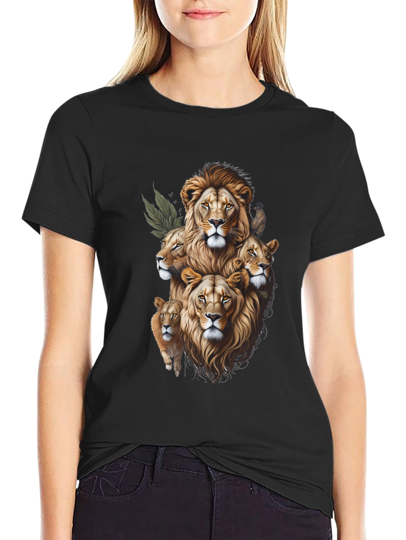 Lion Pride Graphic Tee - Stylish Animal Print Shirt