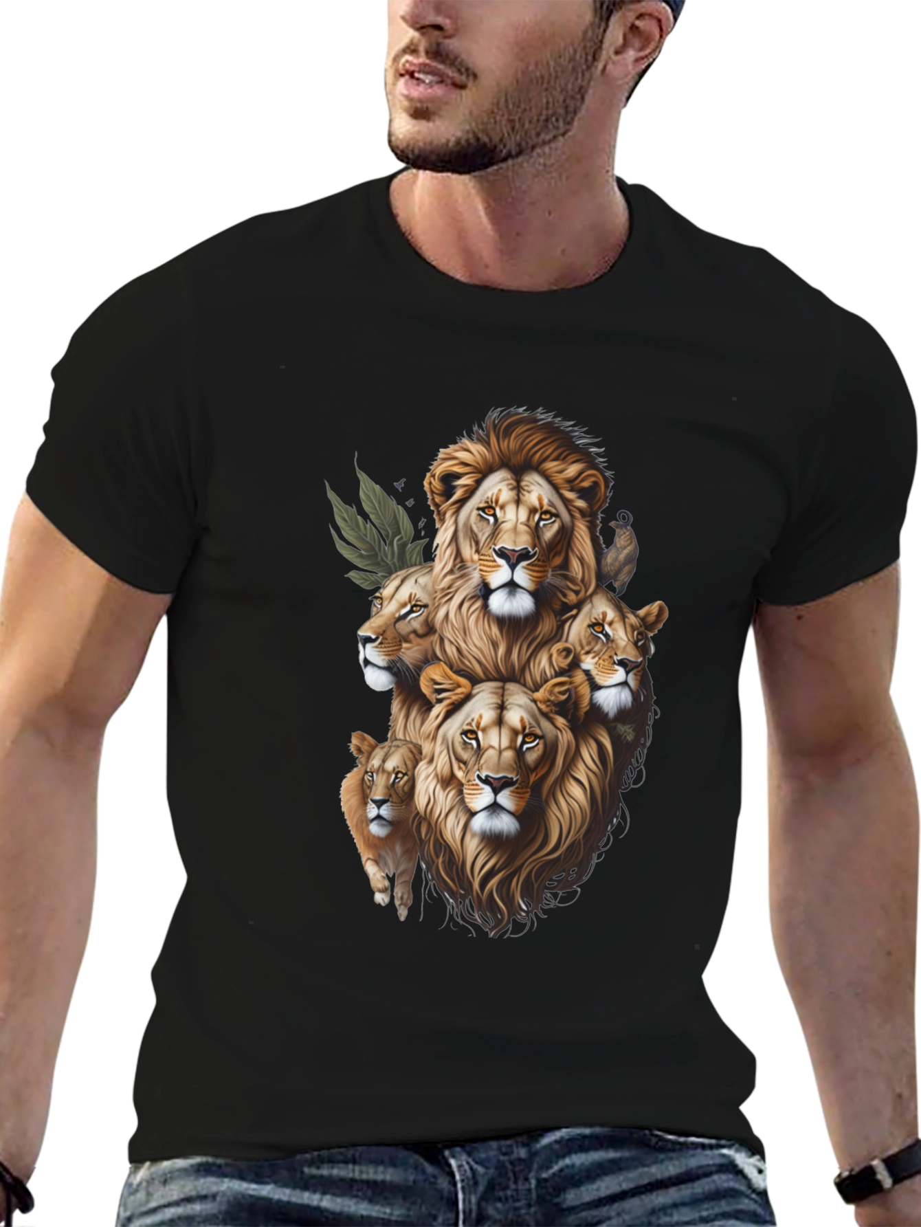 Lion Pride Graphic Tee - Stylish Animal Print Shirt