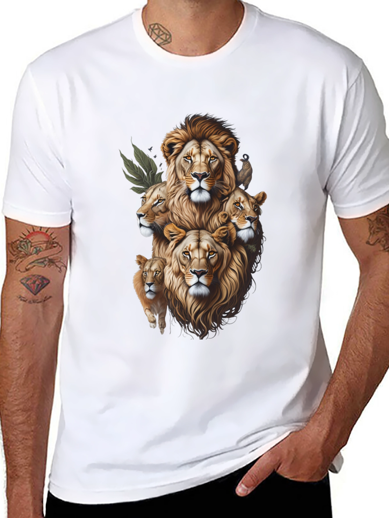 Lion Pride Graphic Tee - Stylish Animal Print Shirt